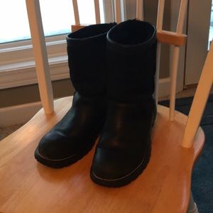 Black leather uggs